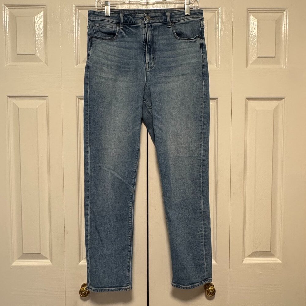 American Eagle Mom Jeans Women’s Size 8 R Stretch High Rise Blue Denim